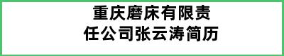 重庆磨床有限责任公司张云涛简历